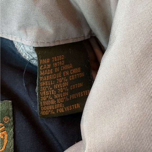 Timberland Olive Green Rain Coat Heavy Jacket Zip Up Size Medium - Picture 5 of 6